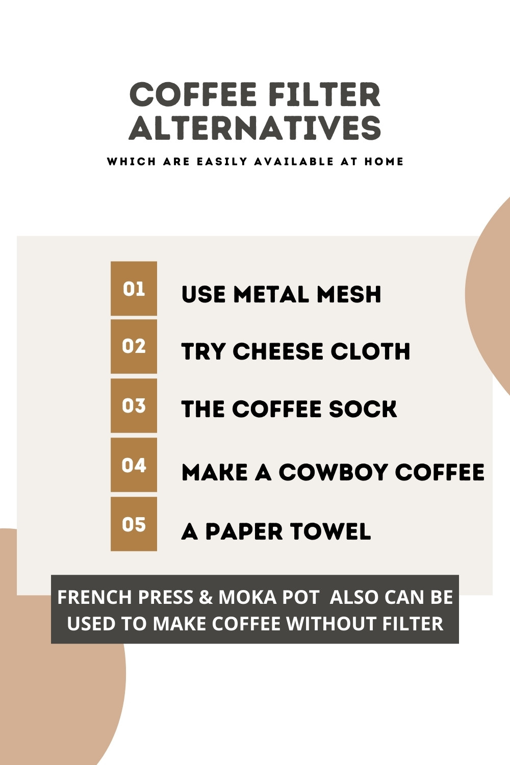 Coffee Filter Alternatives